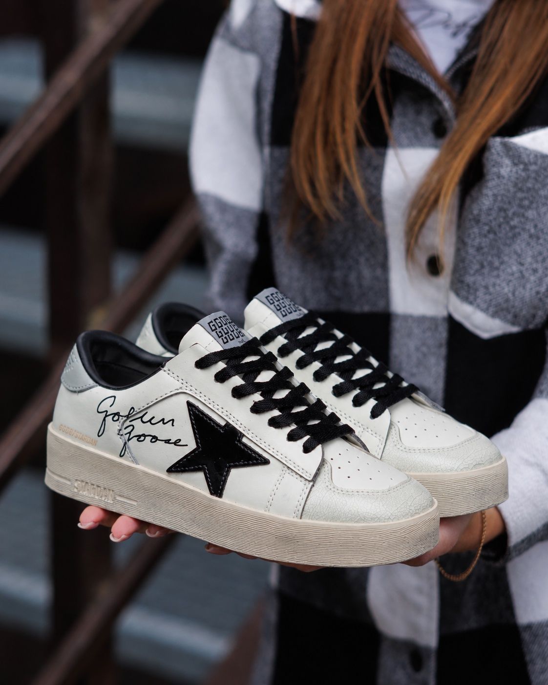 Кросівки Golden Goose GGDB Stardan White Black GG004 фото