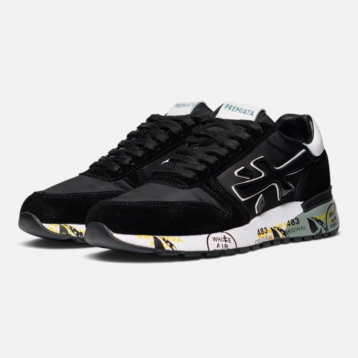Кросівки Premiata Mick Black White PR010 фото
