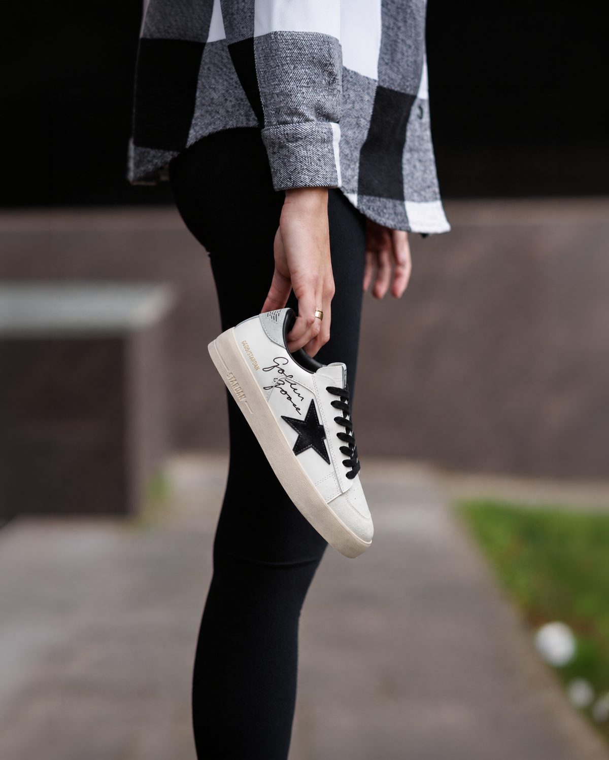 Кросівки Golden Goose GGDB Stardan White Black GG004 фото