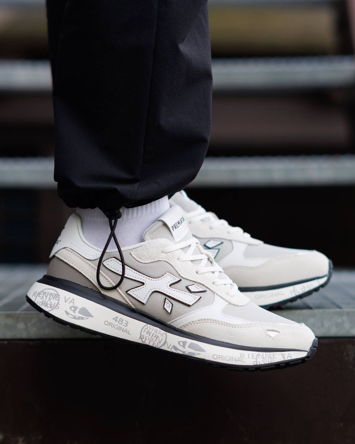 Кросівки Premiata Moerun White Grey Black PR014 фото