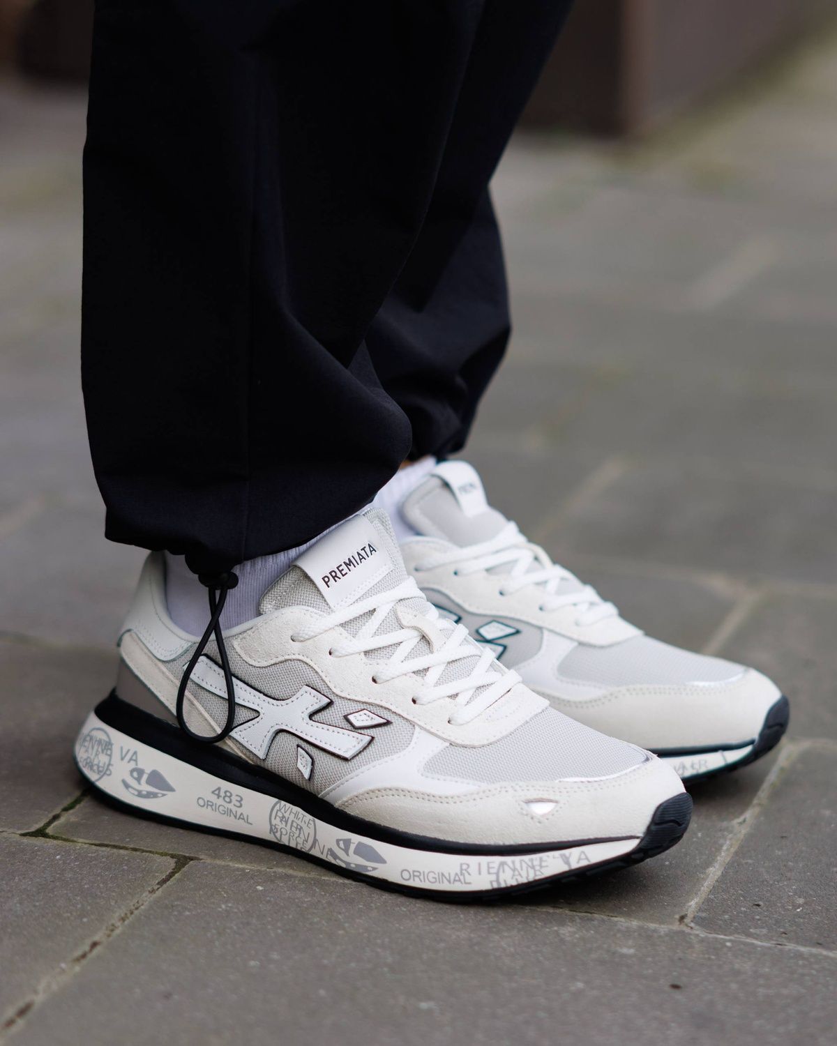 Кросівки Premiata Moerun White Grey Black PR014 фото