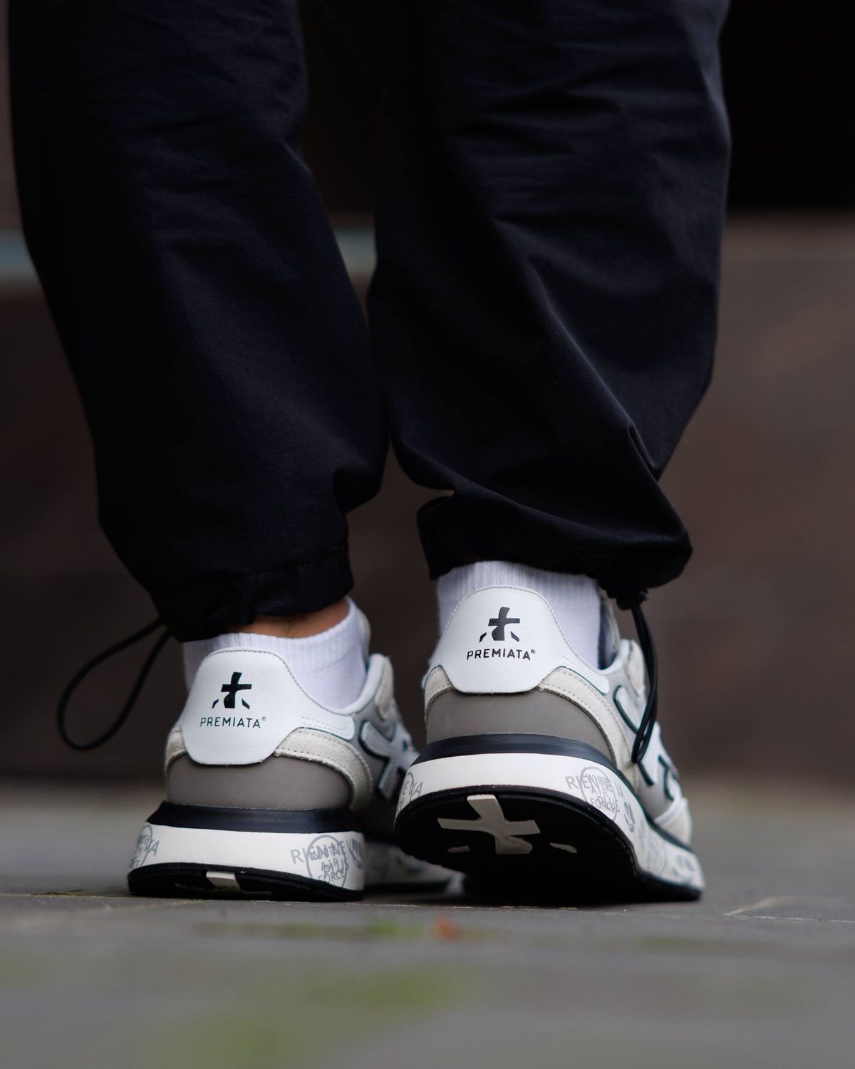 Кросівки Premiata Moerun White Grey Black PR014 фото