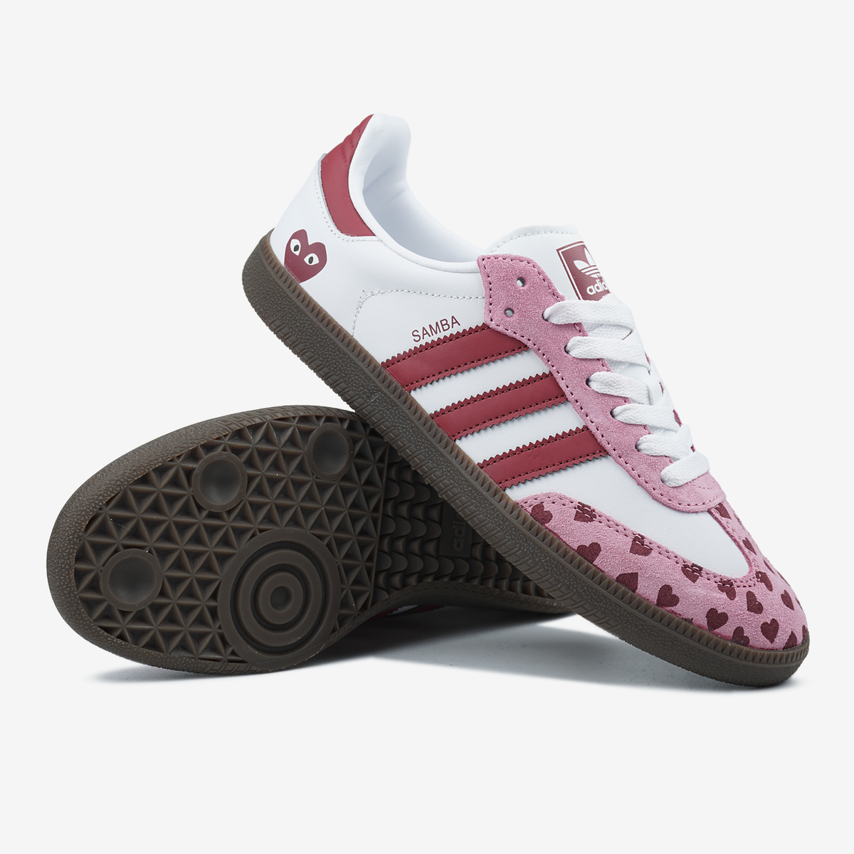 Adidas Samba x Comme des Gar&ccedil;ons Play White Pink 1085 фото
