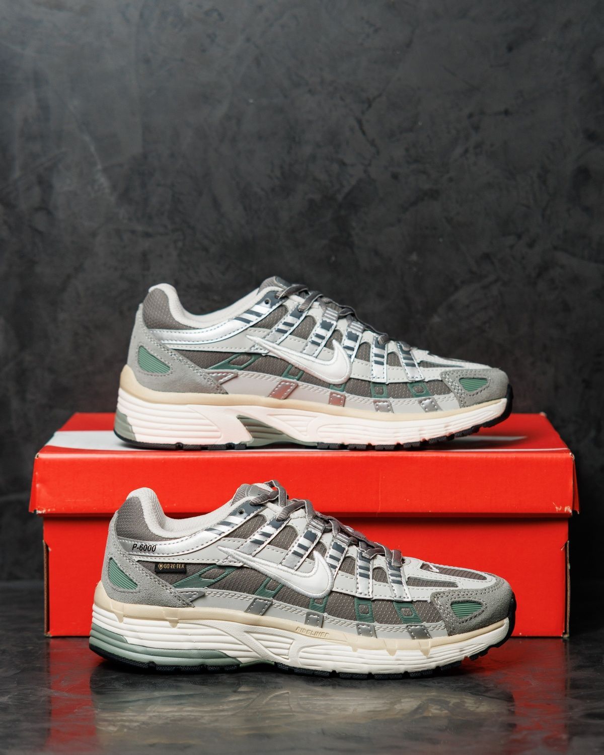 Кросівки Nike P-6000 Gore-Tex Ligth Grey Green NK383 фото