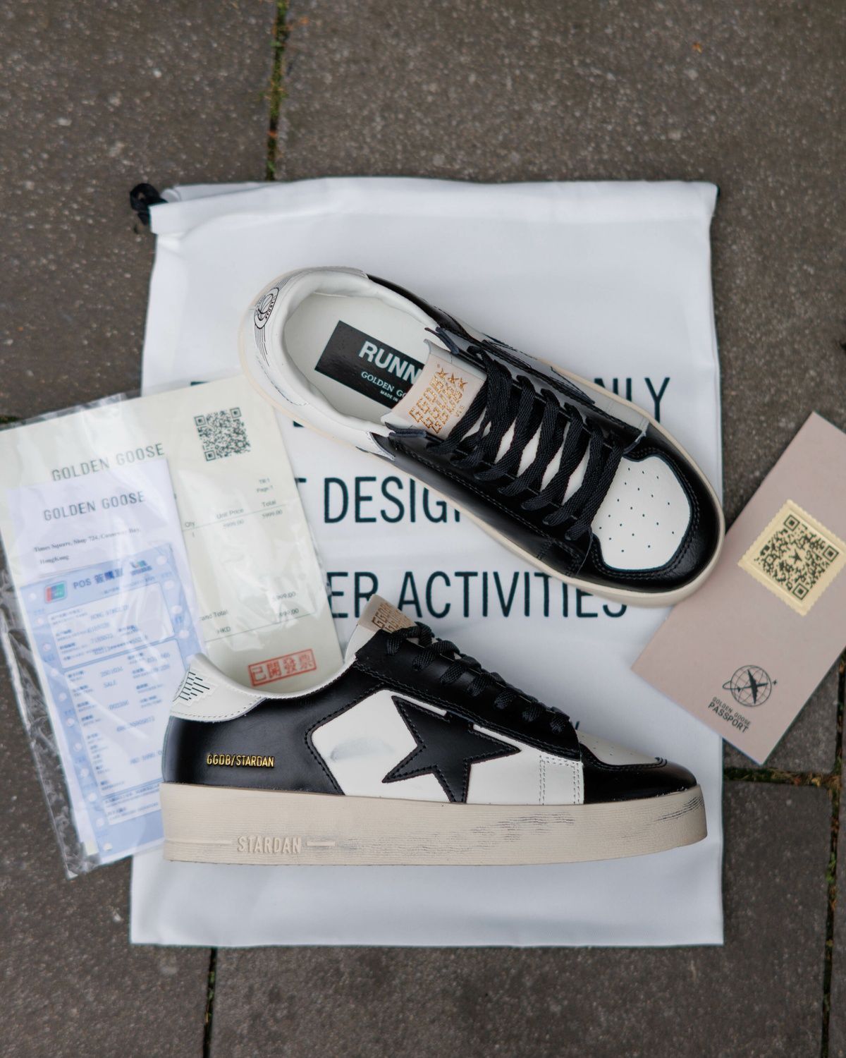 Кросівки Golden Goose GGDB Stardan Black White GG002 фото