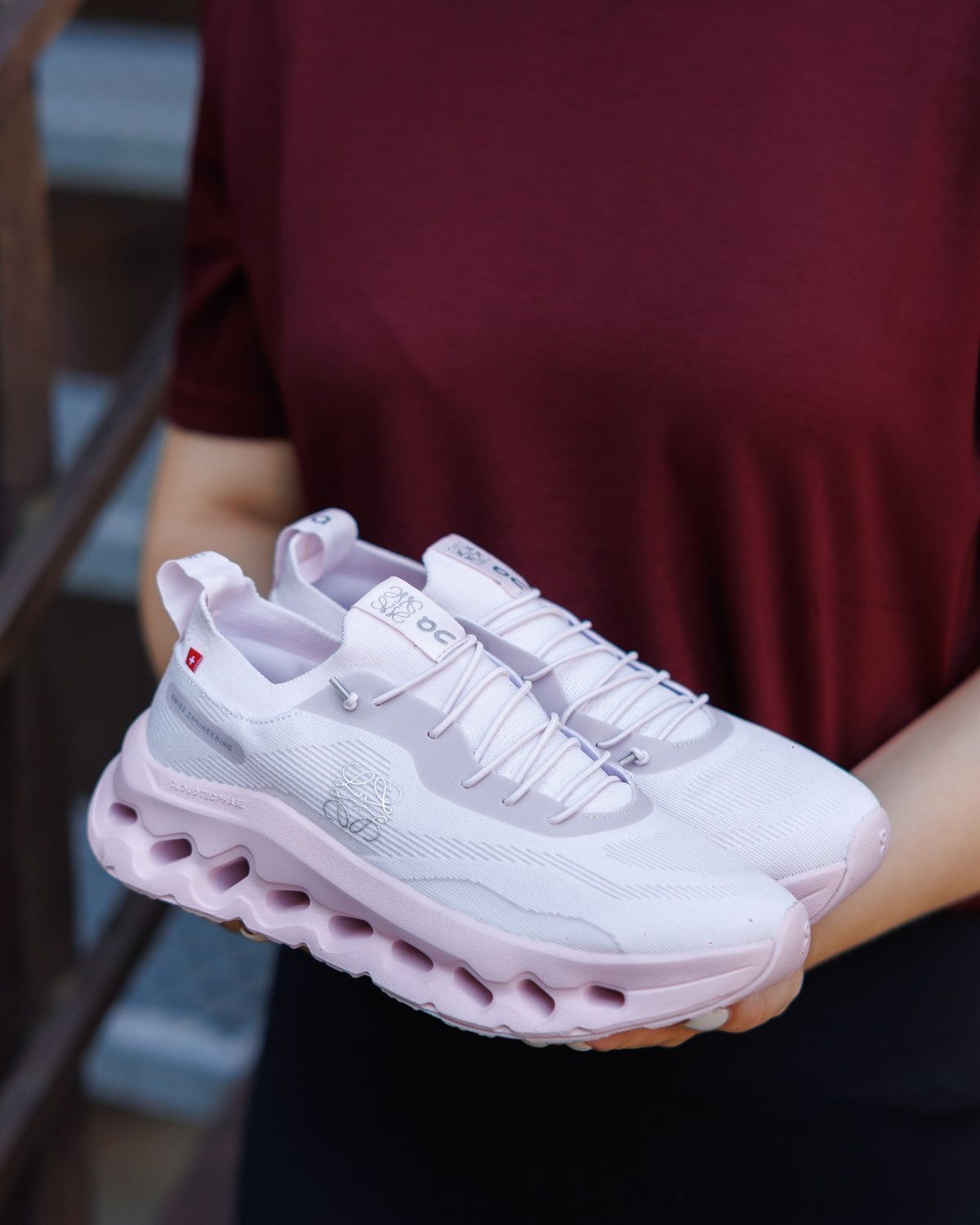 Кросівки Loewe x On Running Cloudtilt Pale Pink ON001 фото