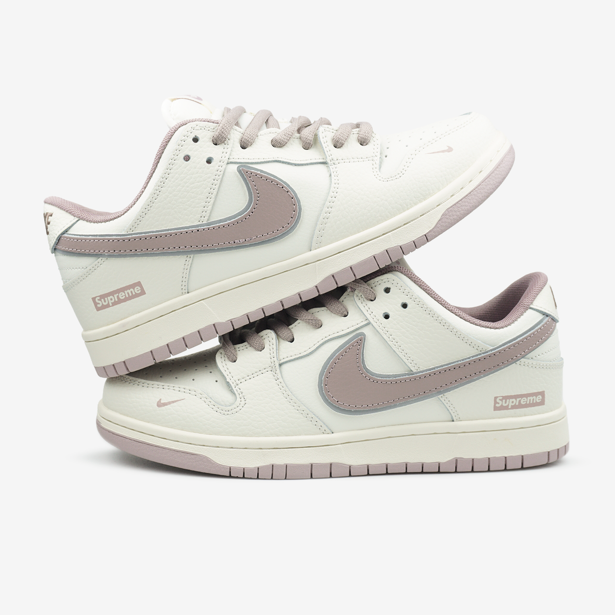 Nike SB Dunk Low Milk Beige Brown x Supreme 0414 фото