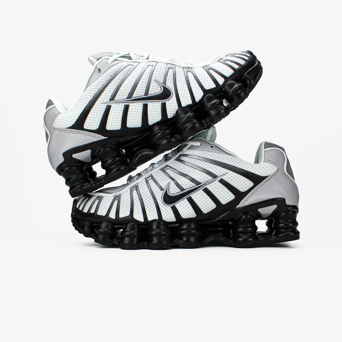 Кросівки Nike Shox TL "Metallic Silver/White/Wolf Grey/Black" B53 фото