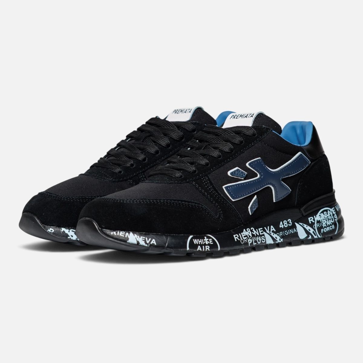 Кросівки Premiata Mick Black Blue PR008 фото