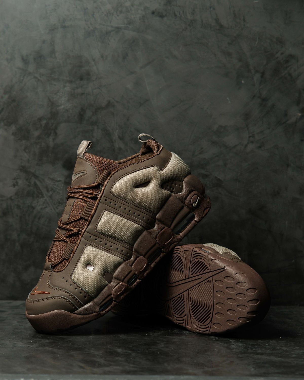 Кросівки Nike Air More Uptempo Low Baroque Brown NK387 фото