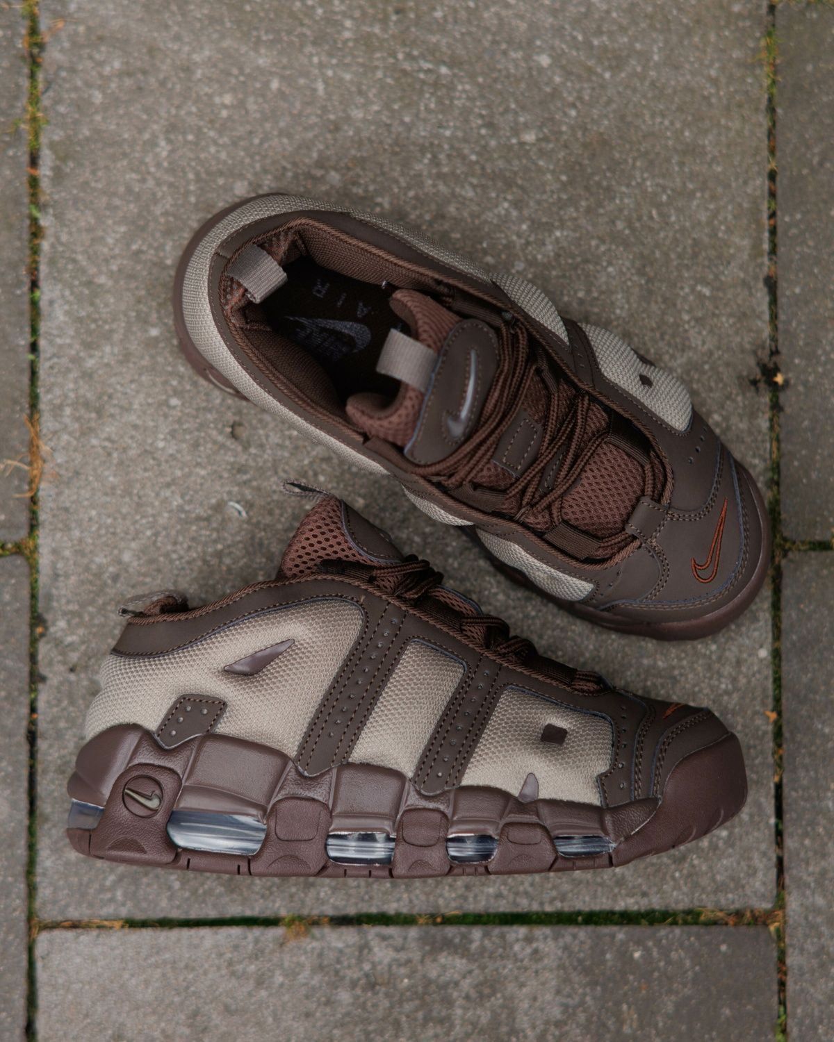 Кросівки Nike Air More Uptempo Low Baroque Brown NK387 фото