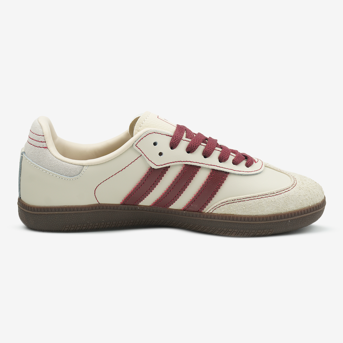 Adidas Wmns Samba OG Wonder White Maroon 1090 фото