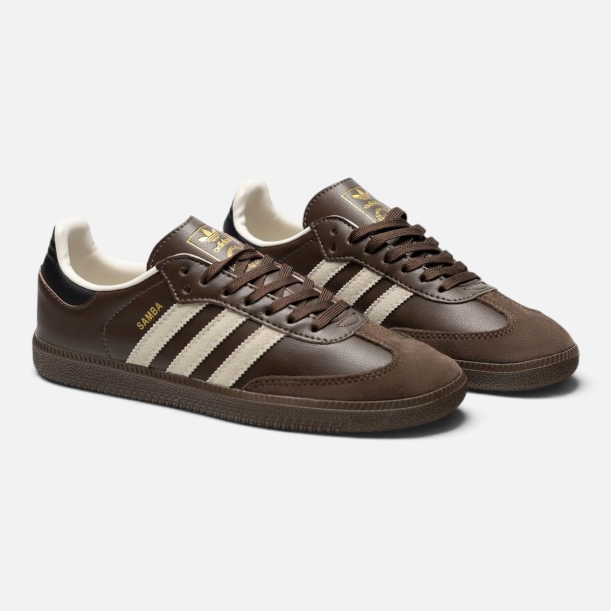 Adidas Samba OG Dark Brown Beige Gum C-02097 фото