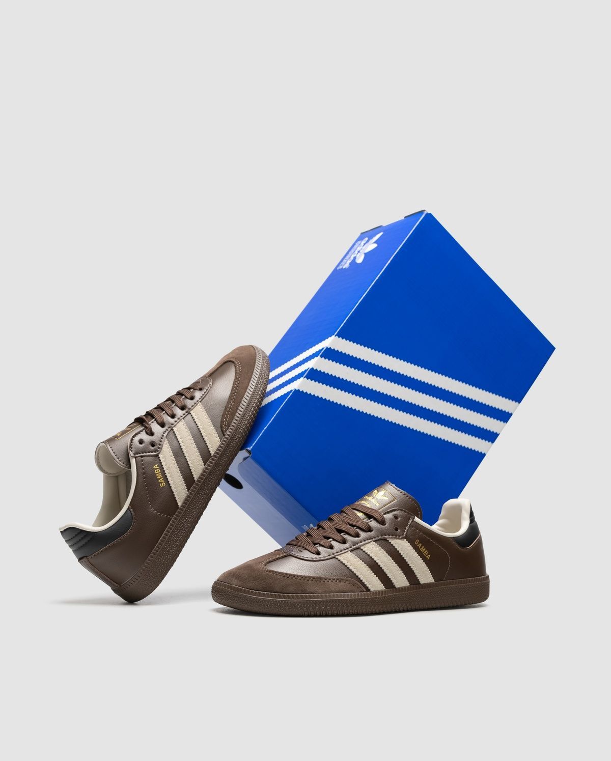 Adidas Samba OG Dark Brown Beige Gum C-02097 фото