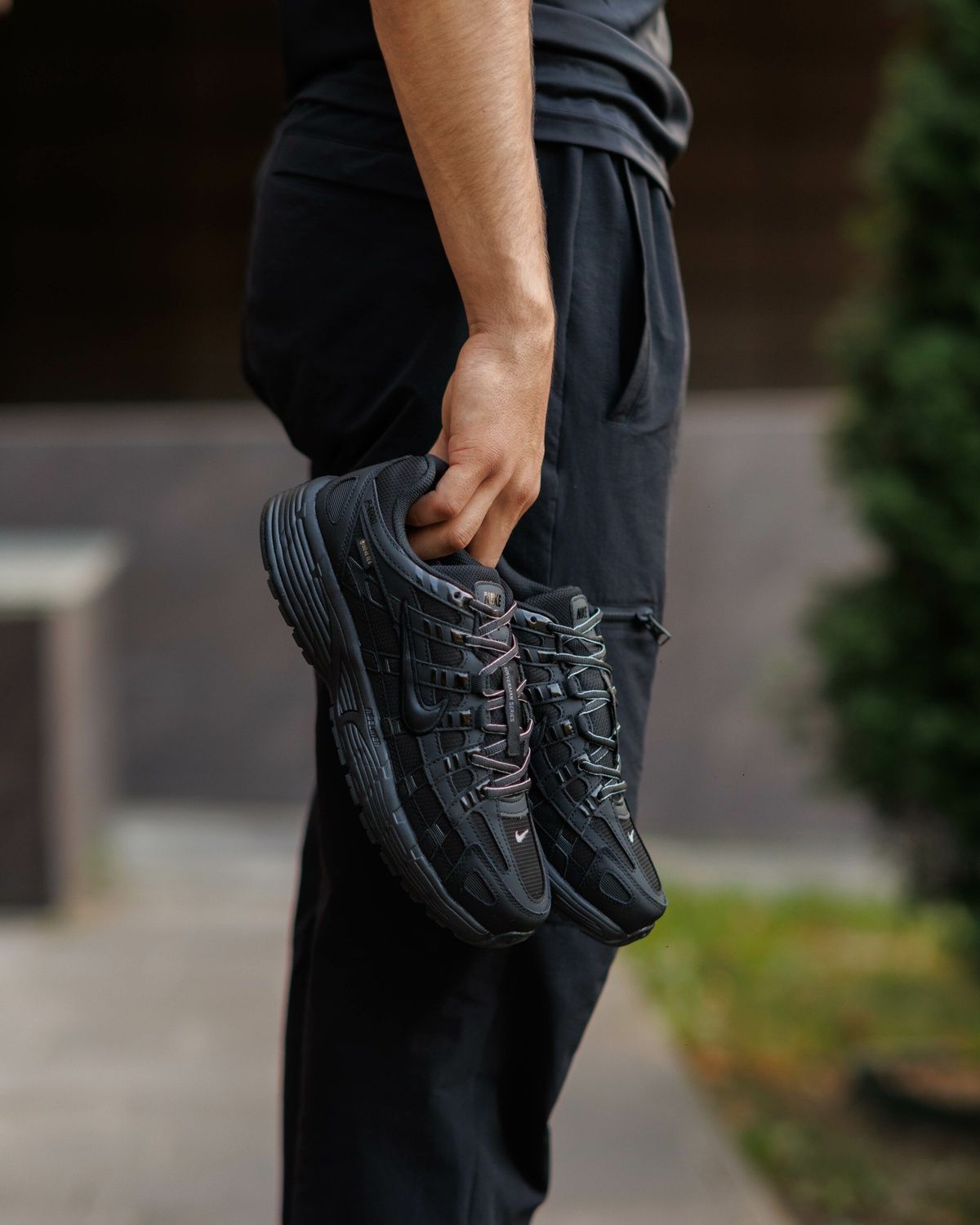 Кросівки Nike P-6000 Triple Black Gore-Tex NK378 фото