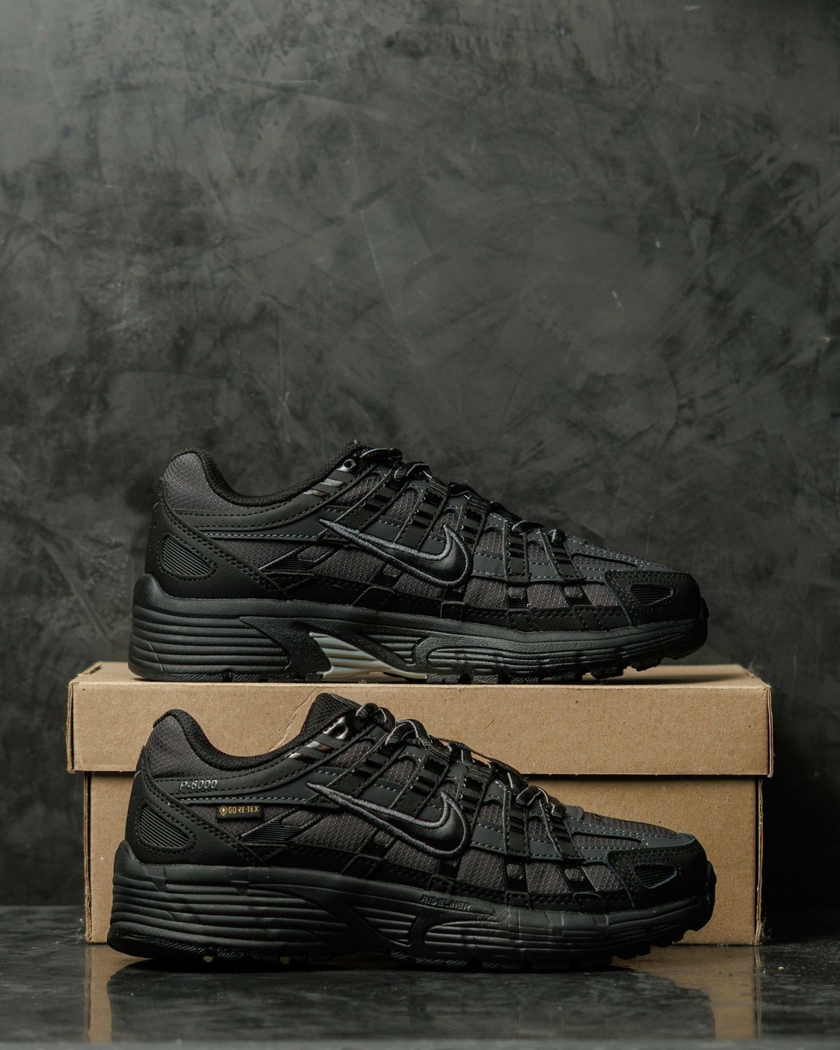 Кросівки Nike P-6000 Triple Black Gore-Tex NK378 фото