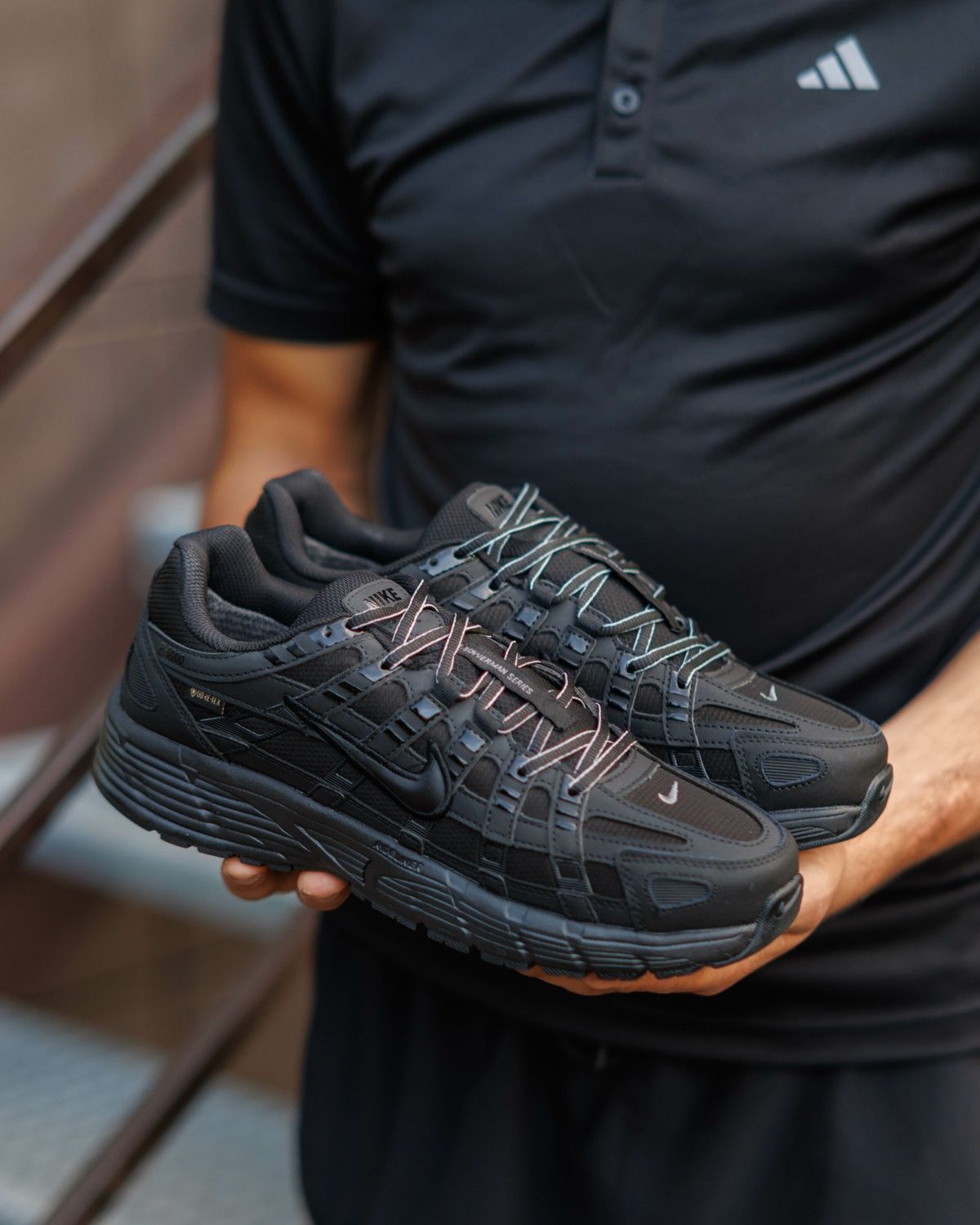 Кросівки Nike P-6000 Triple Black Gore-Tex NK378 фото