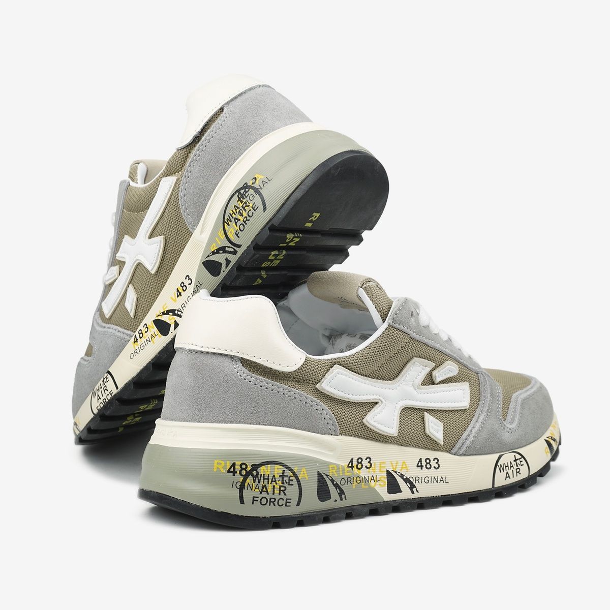 Premiata Mick Grey White 13002 фото
