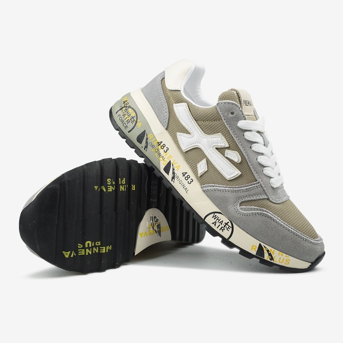 Premiata Mick Grey White 13002 фото