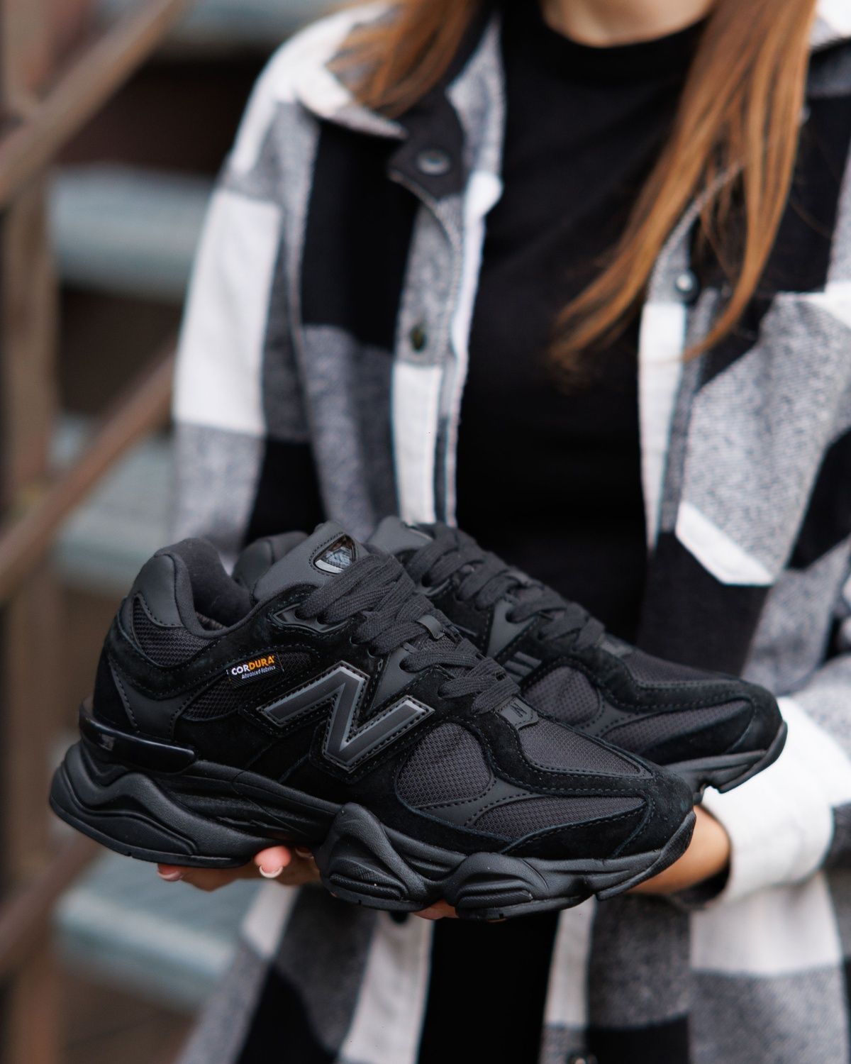 Кросівки New Balance 9060 Triple Black Cordura NB179 фото