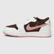 Кросівки Nike Air Jordan 1 Low x Travis Scott White Brown Pink NK356 фото 2