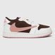 Кросівки Nike Air Jordan 1 Low x Travis Scott White Brown Pink NK356 фото 1