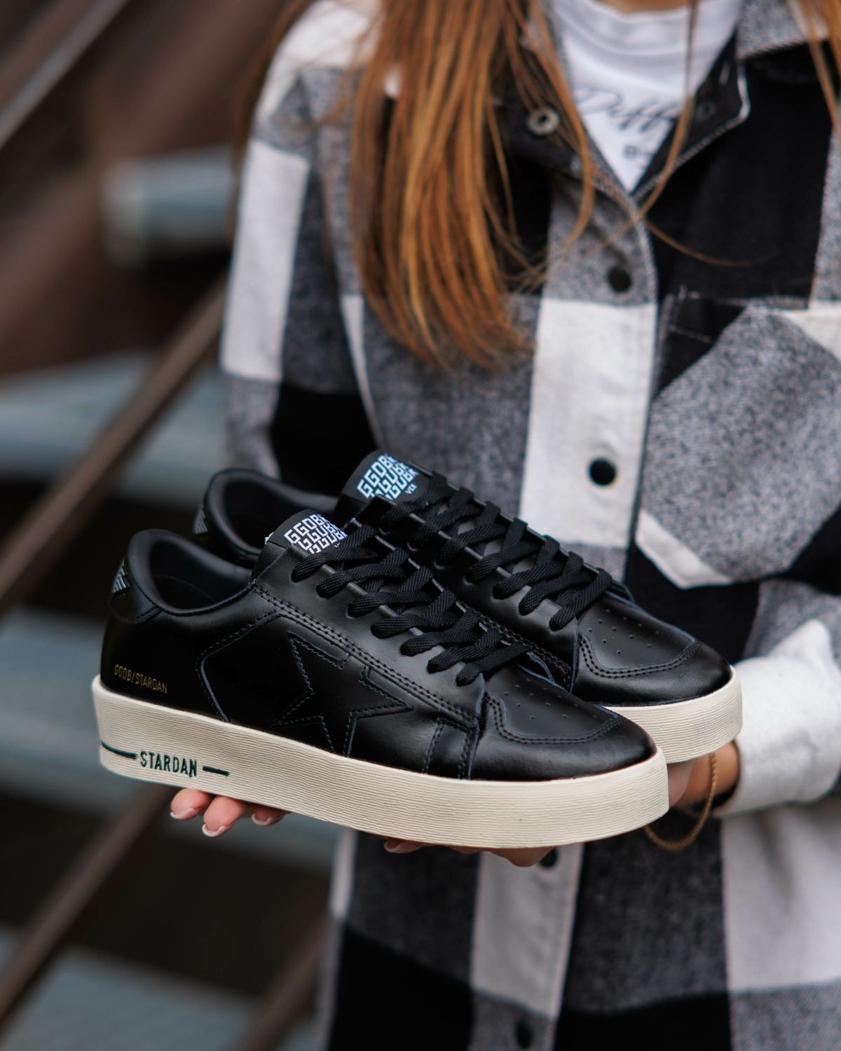 Кросівки Golden Goose GGDB Stardan Black White GG001 фото