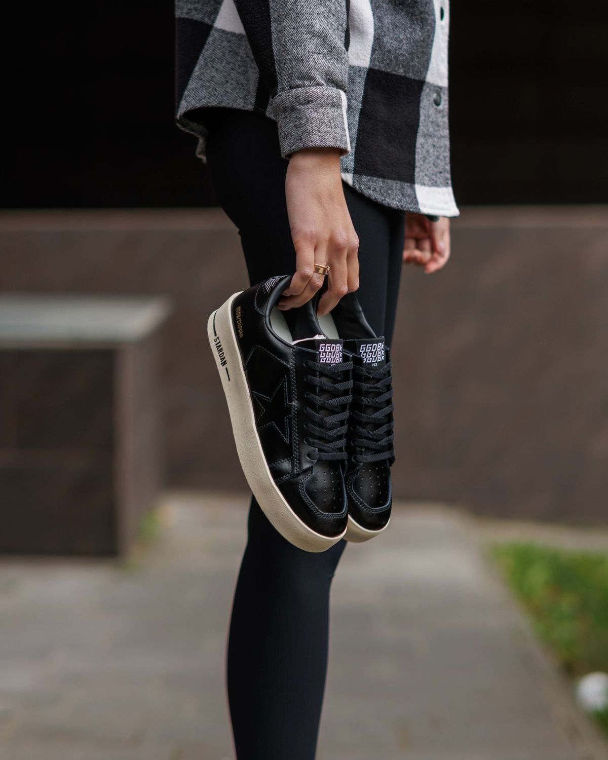 Кросівки Golden Goose GGDB Stardan Black White GG001 фото