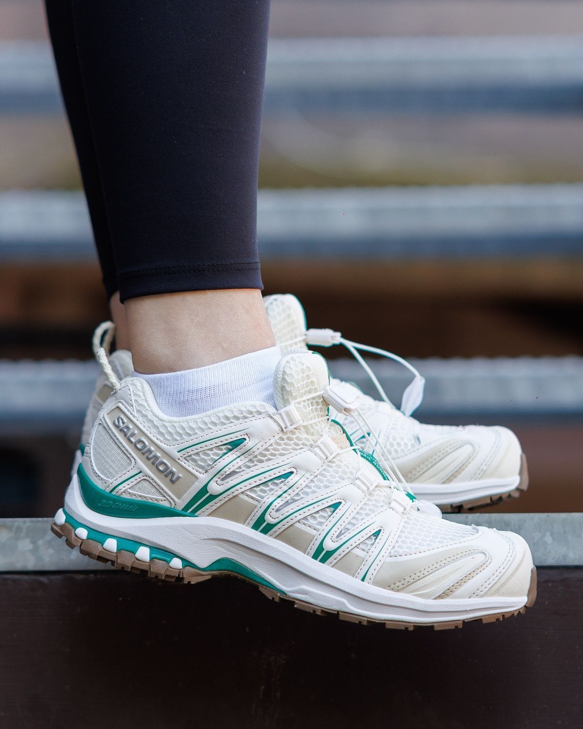 Кросівки Salomon XA PRO 3D V9 Vanilla White Green SL029 фото