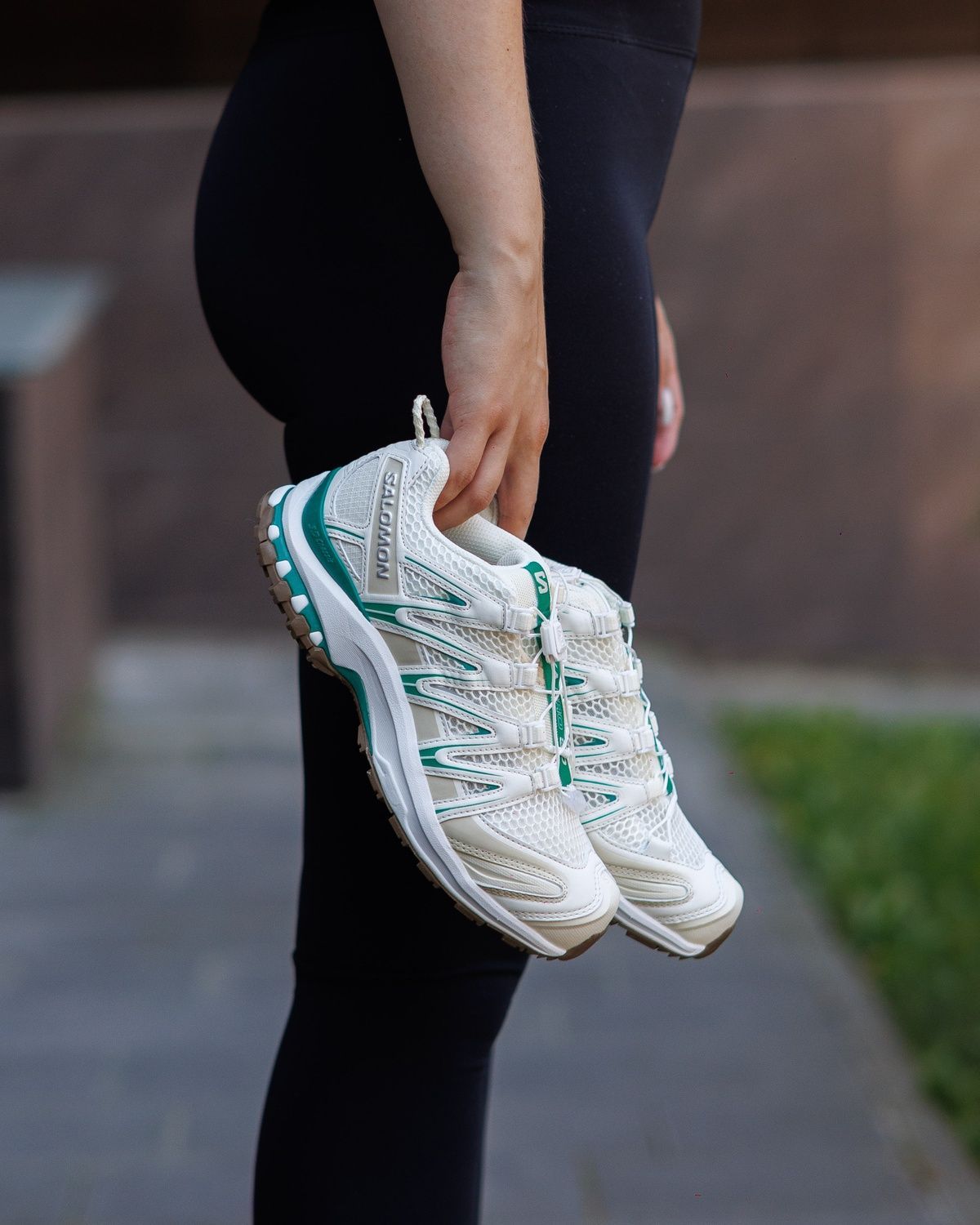 Кросівки Salomon XA PRO 3D V9 Vanilla White Green SL029 фото
