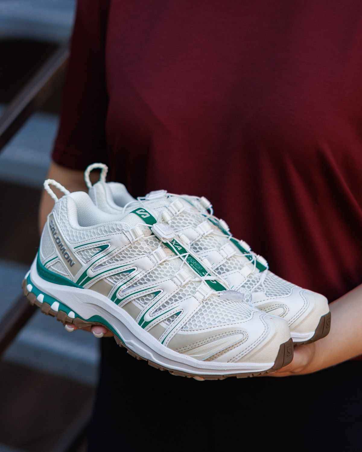 Кросівки Salomon XA PRO 3D V9 Vanilla White Green SL029 фото