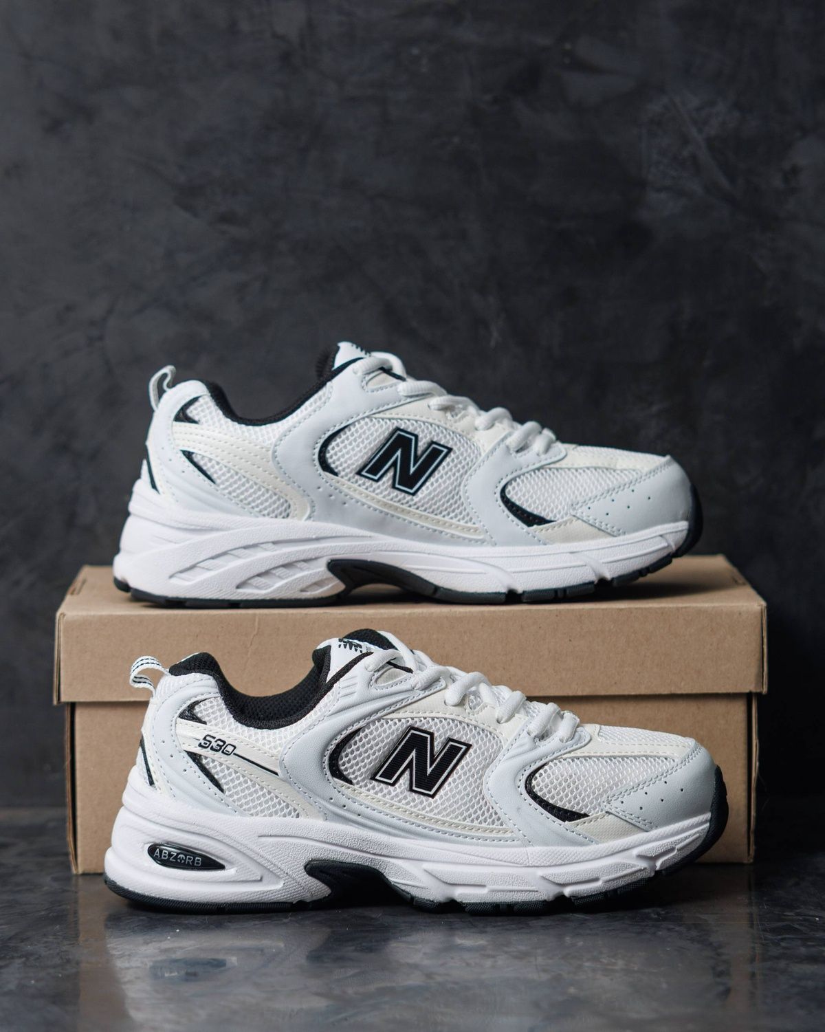 Кросівки New Balance 530 White Black NB174 фото