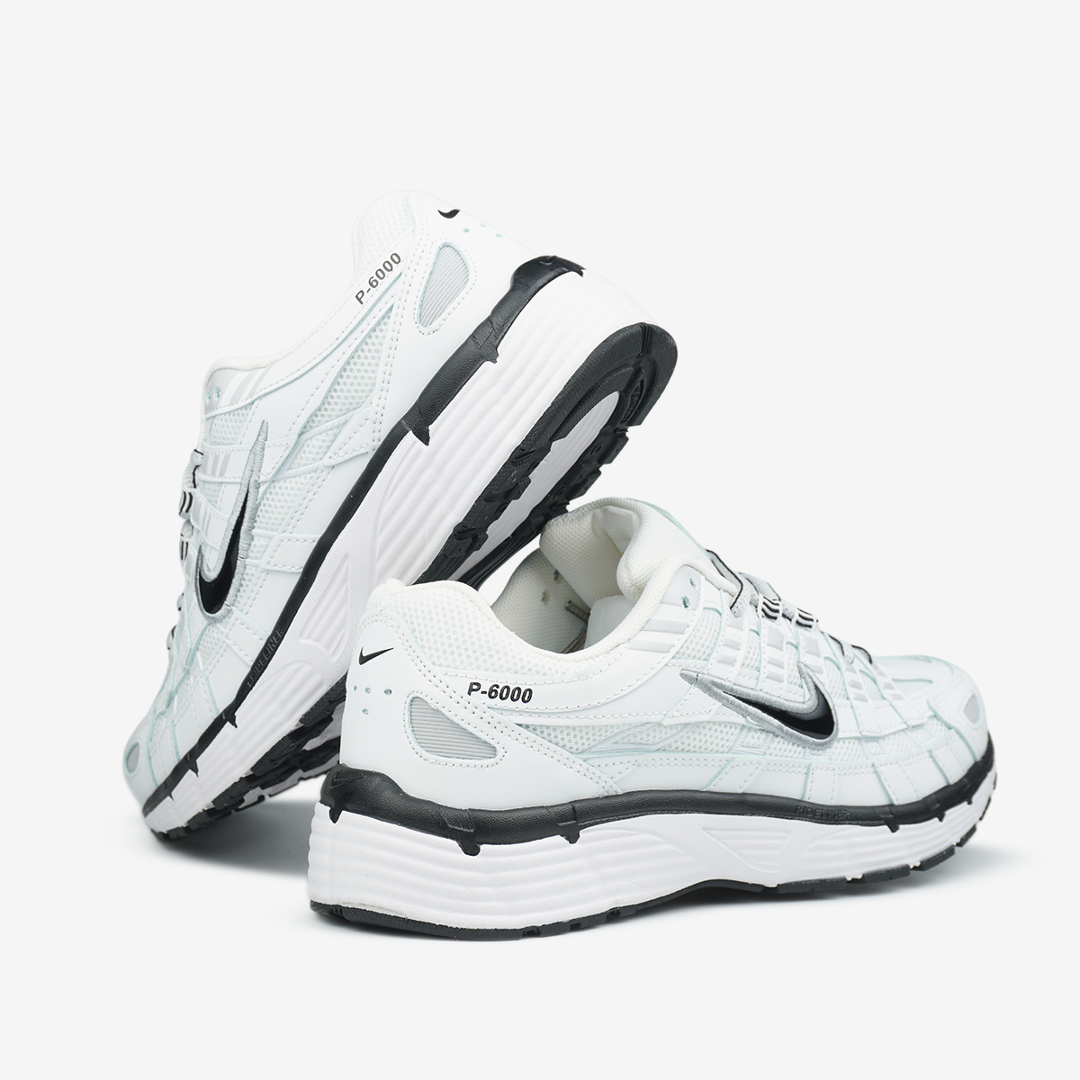Nike P-6000 White Black Swoosh 0405 фото