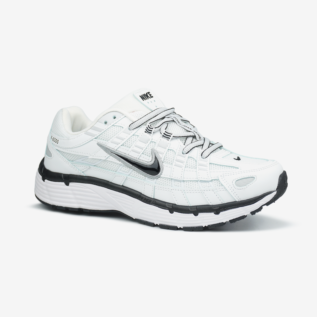 Nike P-6000 White Black Swoosh 0405 фото