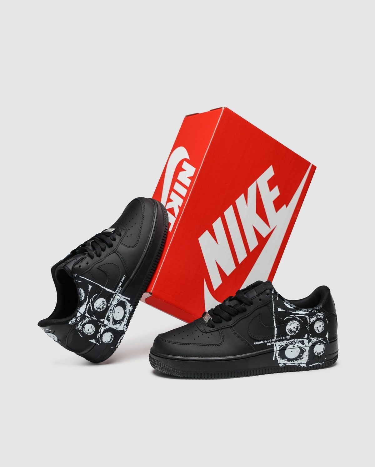 Nike Air Force 1 Low х Comme des Gar&ccedil;ons Supreme Black C-01243 фото