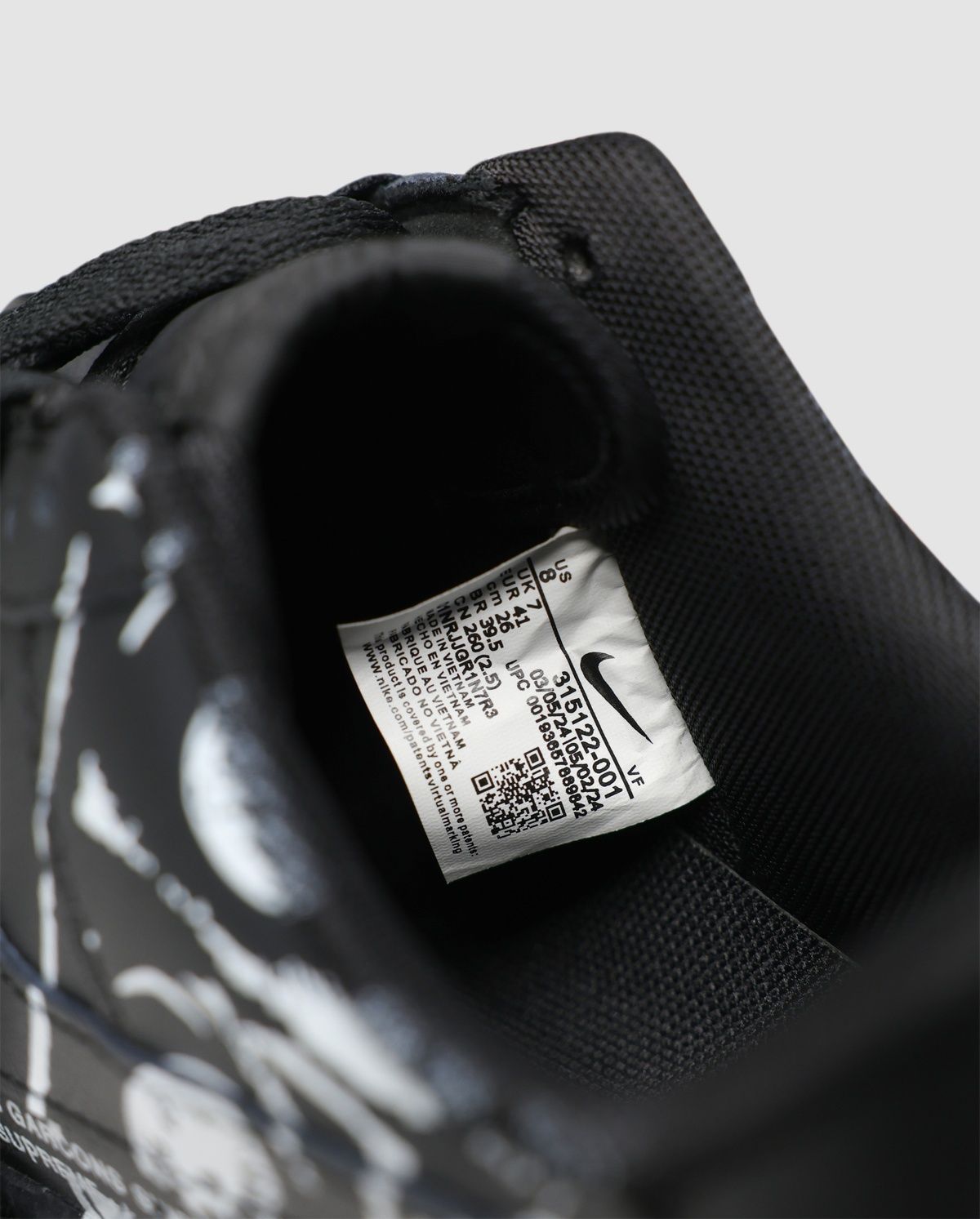 Nike Air Force 1 Low х Comme des Gar&ccedil;ons Supreme Black C-01243 фото