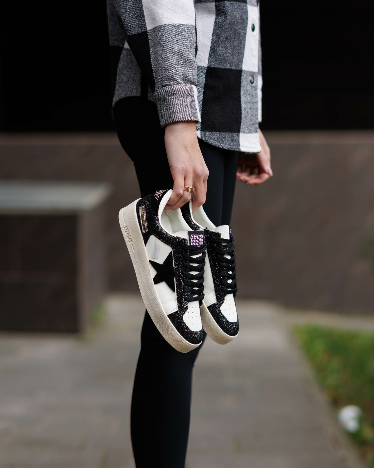 Кросівки Golden Goose GGDB Stardan Black White GG003 фото