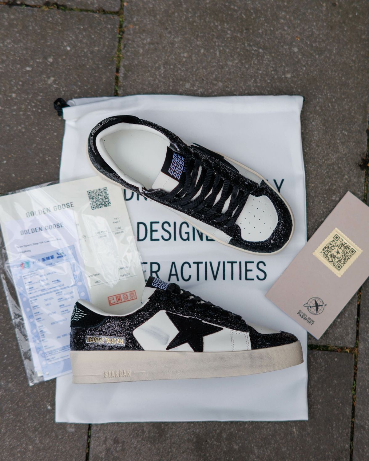 Кросівки Golden Goose GGDB Stardan Black White GG003 фото